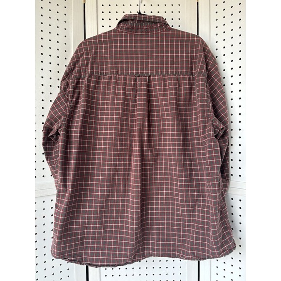Woolrich Men's XL Long Sleeve Button Down Shirt Red Gray White Plaid - Picture 5 of 5